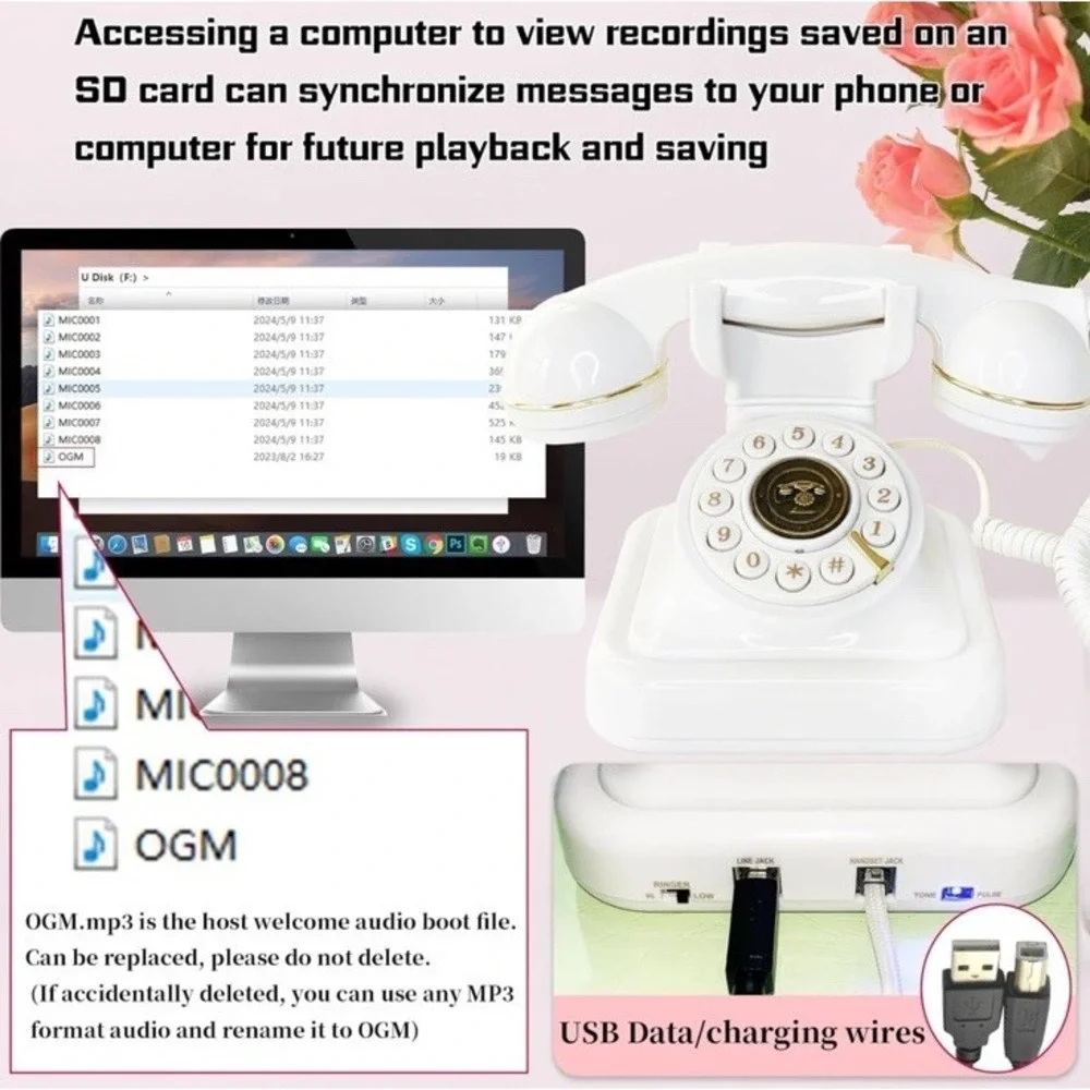 Audio Guest Book Wedding Phone,  Record Customized Audio Message(13/#0)